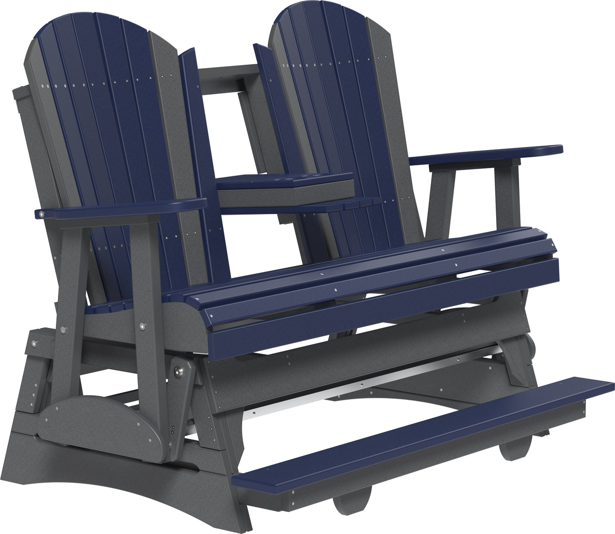 5' Adirondack Balcony Glider Patriot Blue & Slate