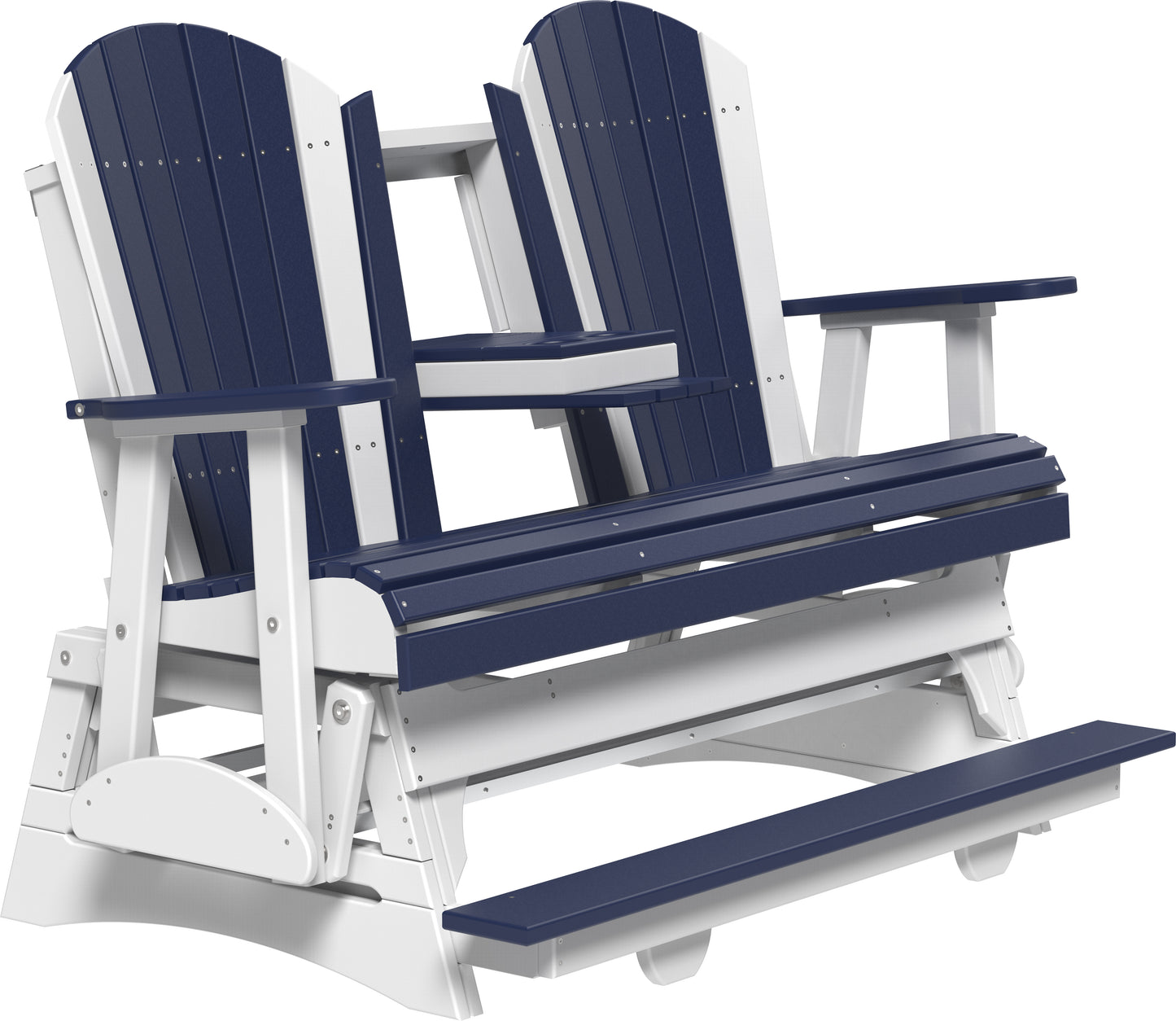 5' Adirondack Balcony Glider Patriot Blue & White