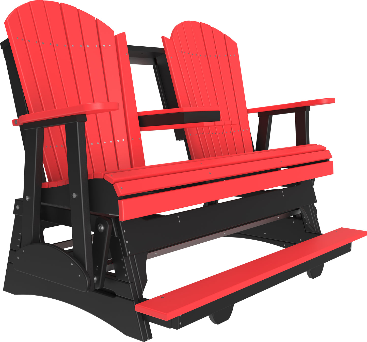5' Adirondack Balcony Glider Red & Black