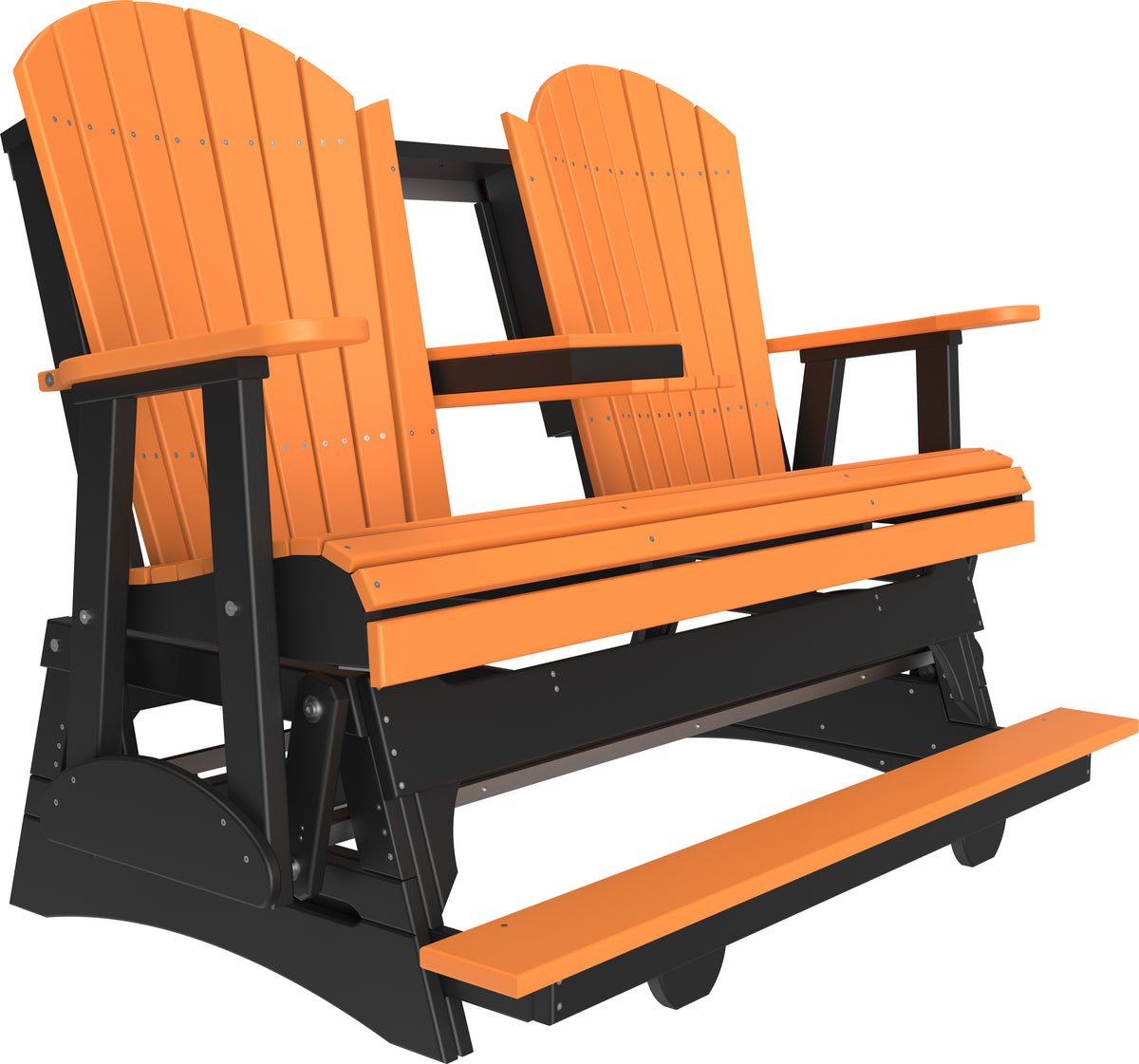 5' Adirondack Balcony Glider Tangerine & Black