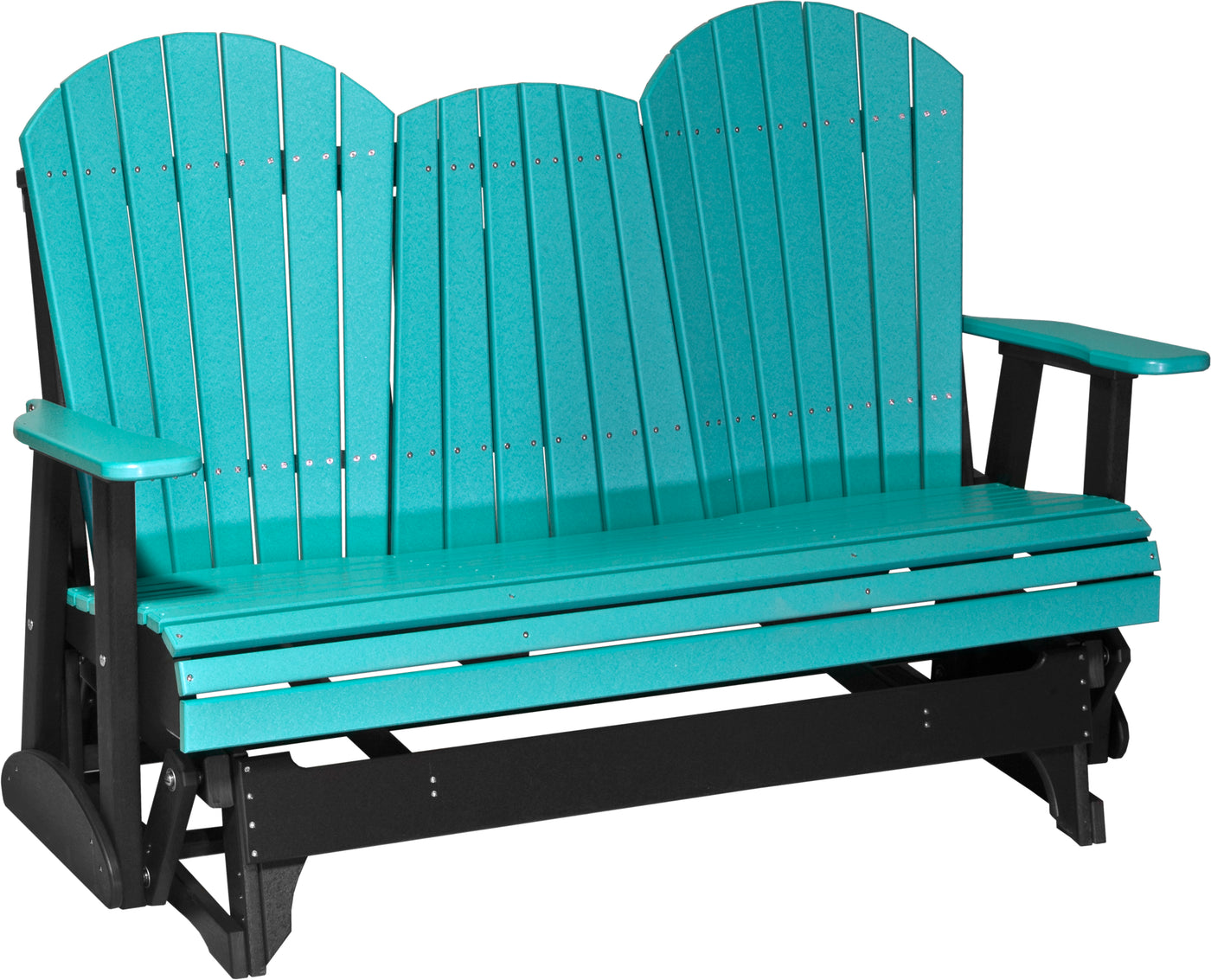 5' Adirondack Glider Aruba Blue & Black