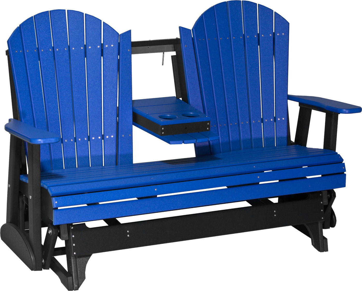 5' Adirondack Glider Blue & Black