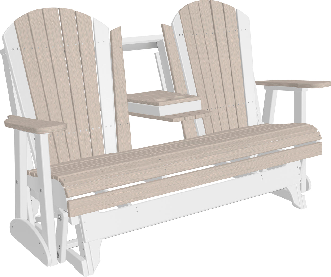 5' Adirondack Glider Birch & White