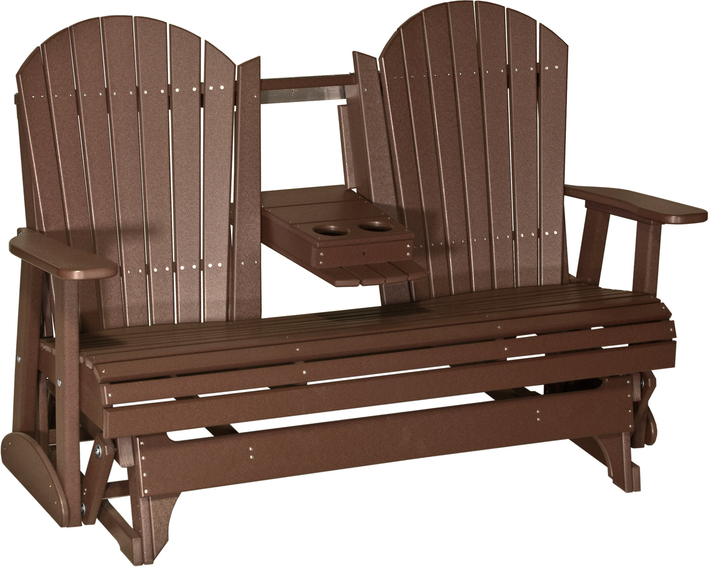 5' Adirondack Glider Chestnut Brown