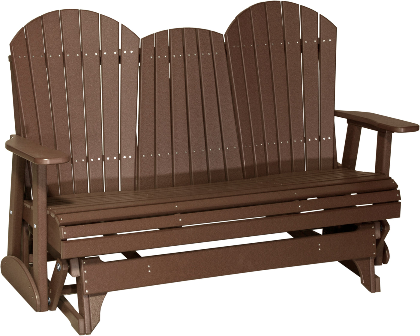 5' Adirondack Glider Chestnut Brown