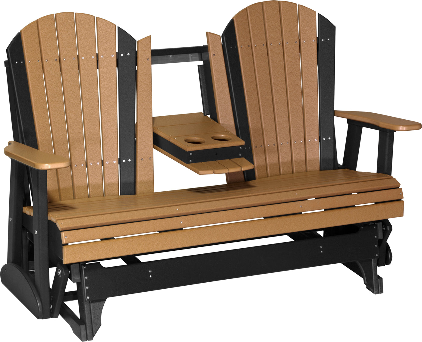 5' Adirondack Glider Cedar & Black