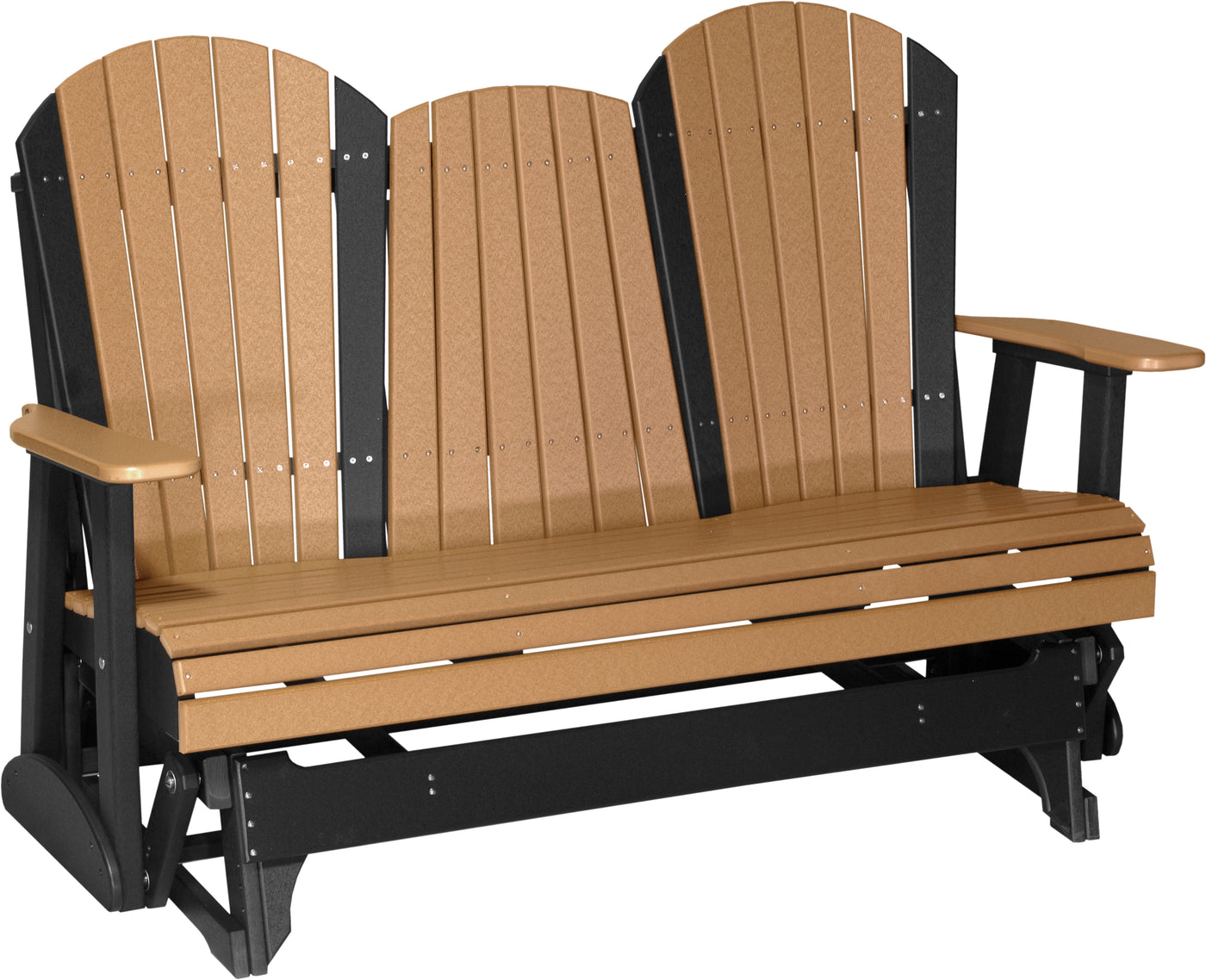 5' Adirondack Glider Cedar & Black
