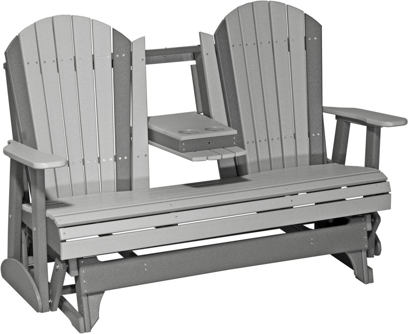 5' Adirondack Glider Dove Gray & Slate