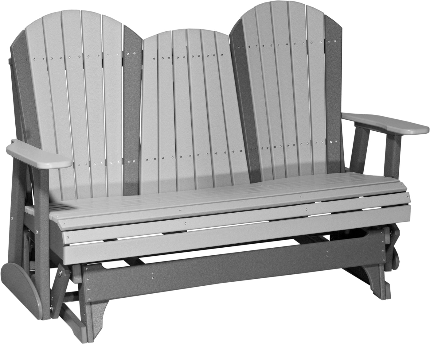 5' Adirondack Glider Dove Gray & Slate