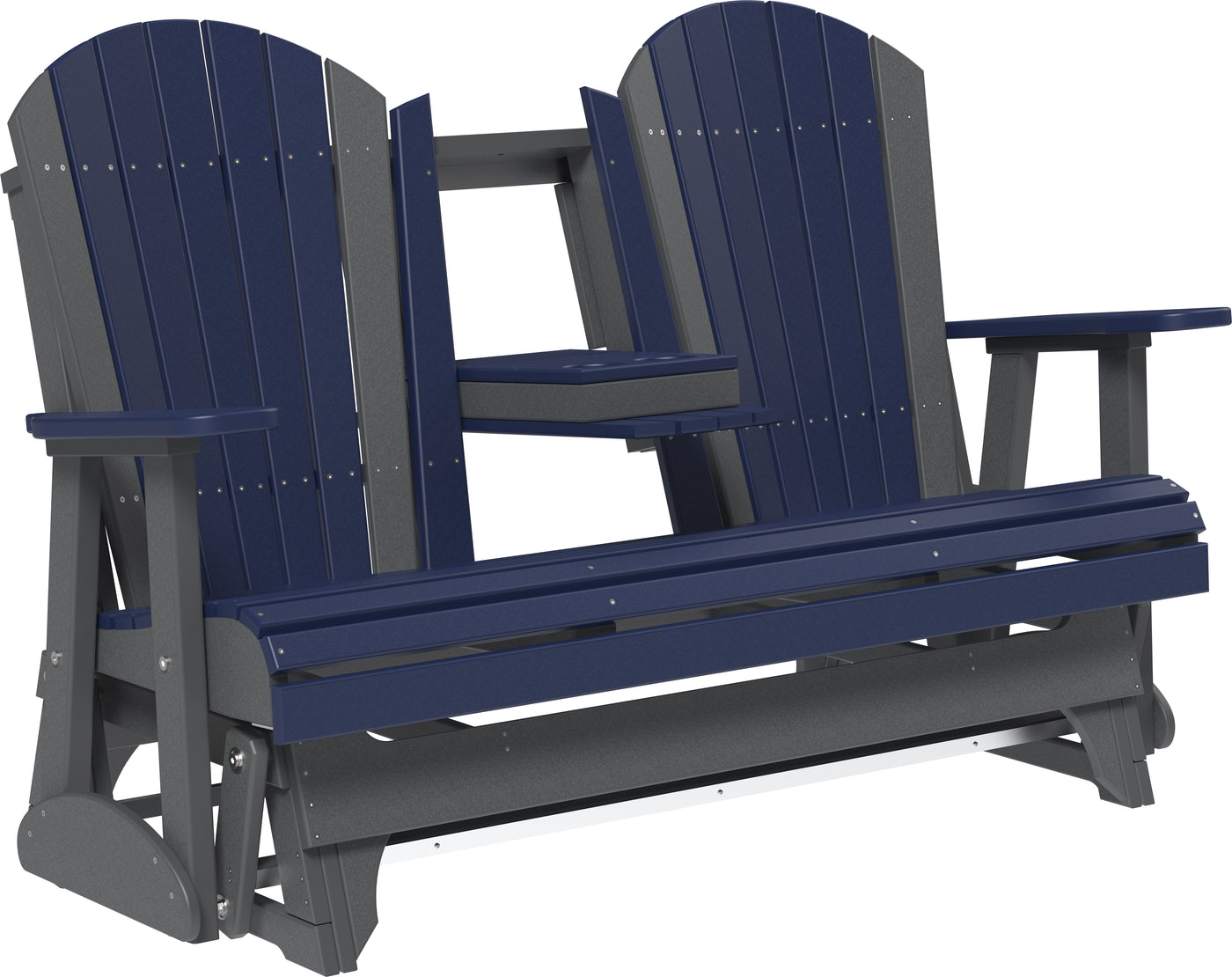 5' Adirondack Glider Patriot Blue & Slate