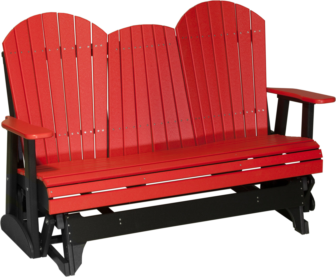 5' Adirondack Glider Red & Black