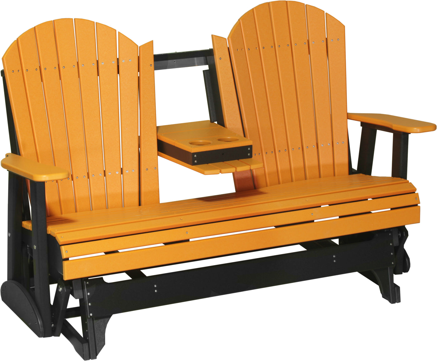 5' Adirondack Glider Tangerine & Black