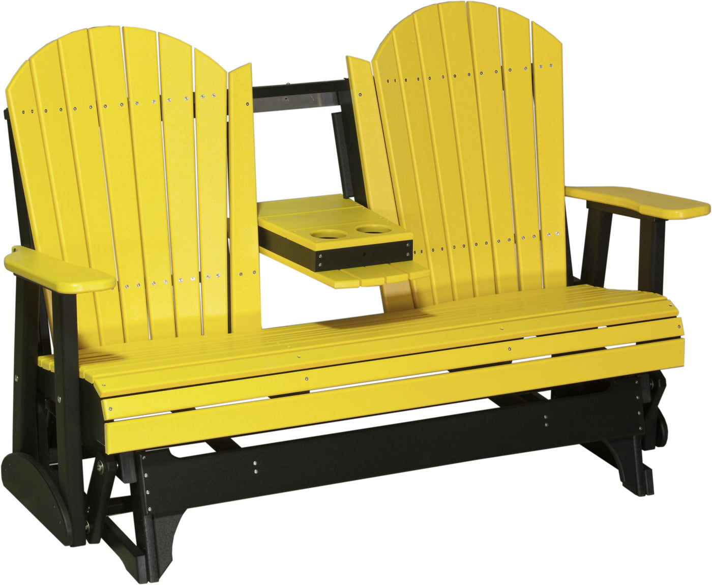 5' Adirondack Glider Yellow & Black
