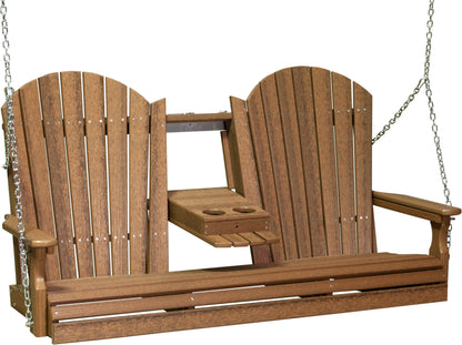 5' Adirondack Poly Swing Antique Mahogany