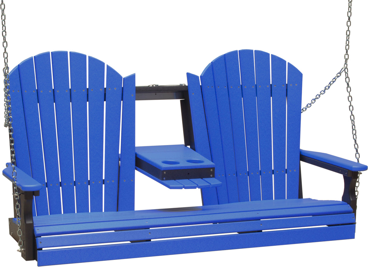 5' Adirondack Poly Swing Blue & Black