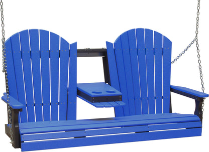 5' Adirondack Poly Swing Blue & Black
