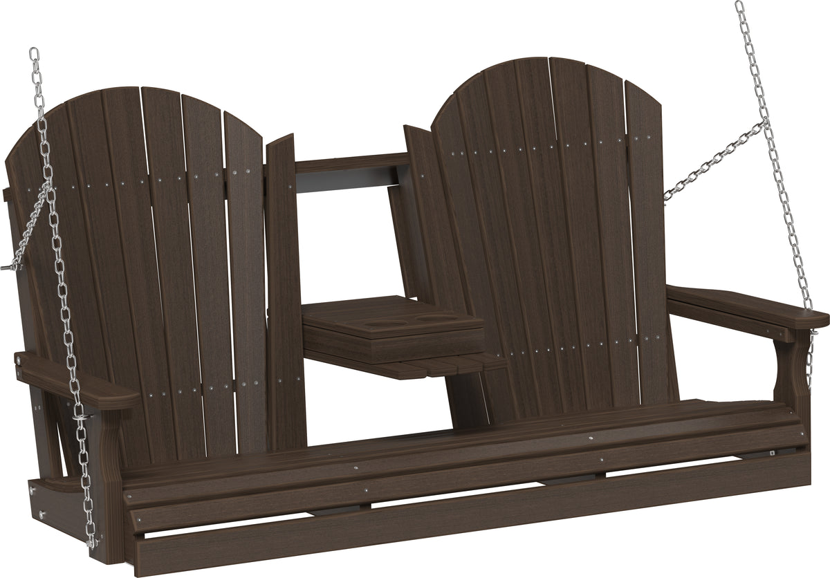 5' Adirondack Poly Swing Brazilian Walnut