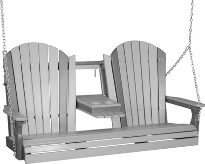 5' Adirondack Poly Swing Dove Gray & Slate