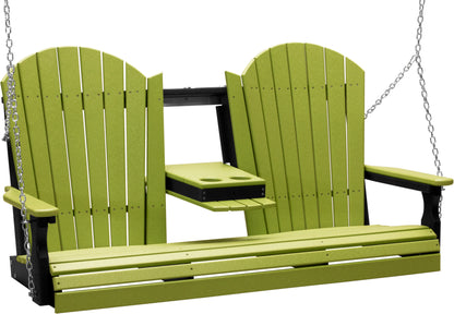 5' Adirondack Poly Swing Lime Green & Black