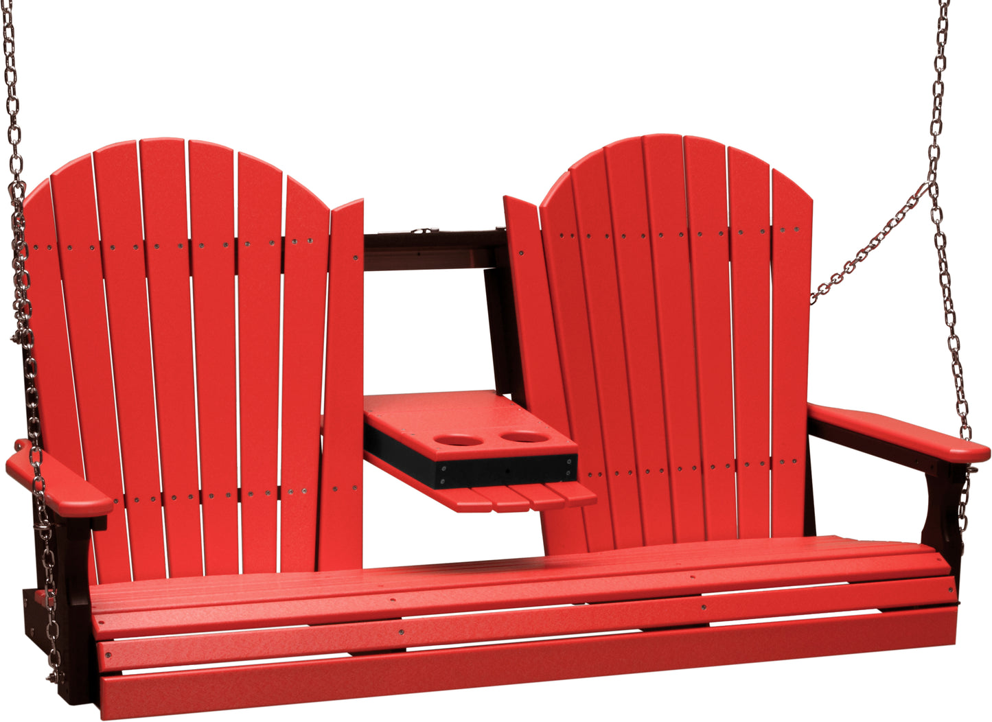 5' Adirondack Poly Swing Red & Black