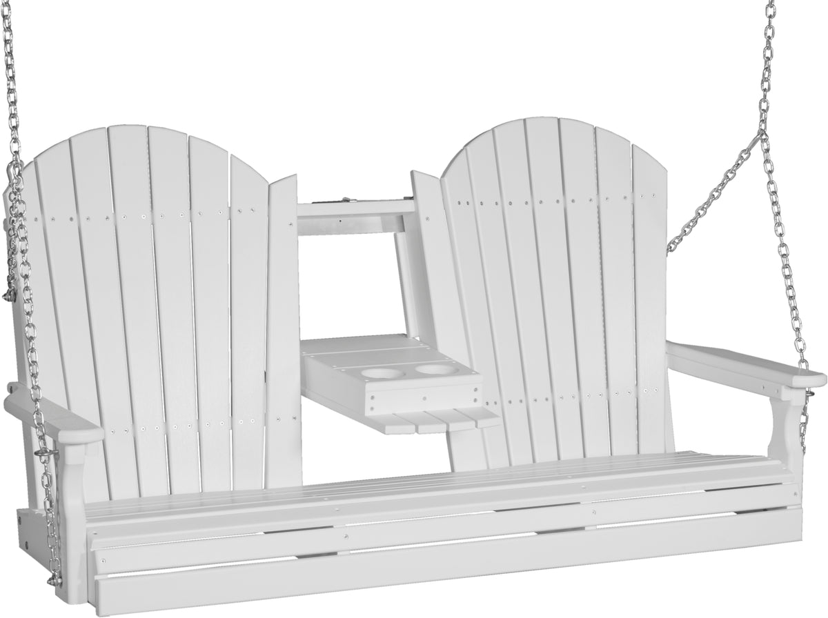 5' Adirondack Poly Swing White