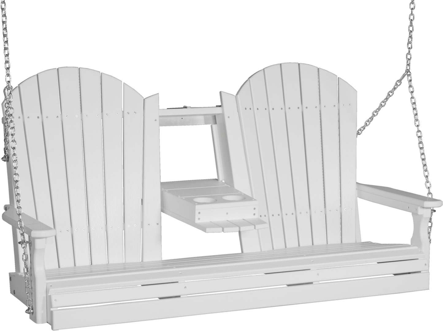 5' Adirondack Poly Swing White