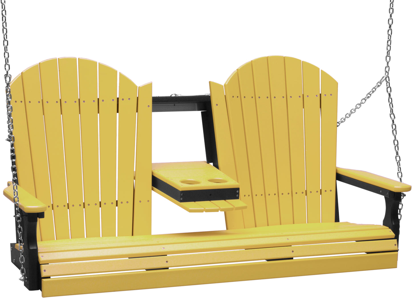 5' Adirondack Poly Swing Yellow & Black