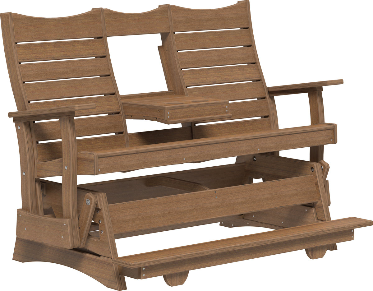 5' Contour Balcony Glider Antique Mahogany