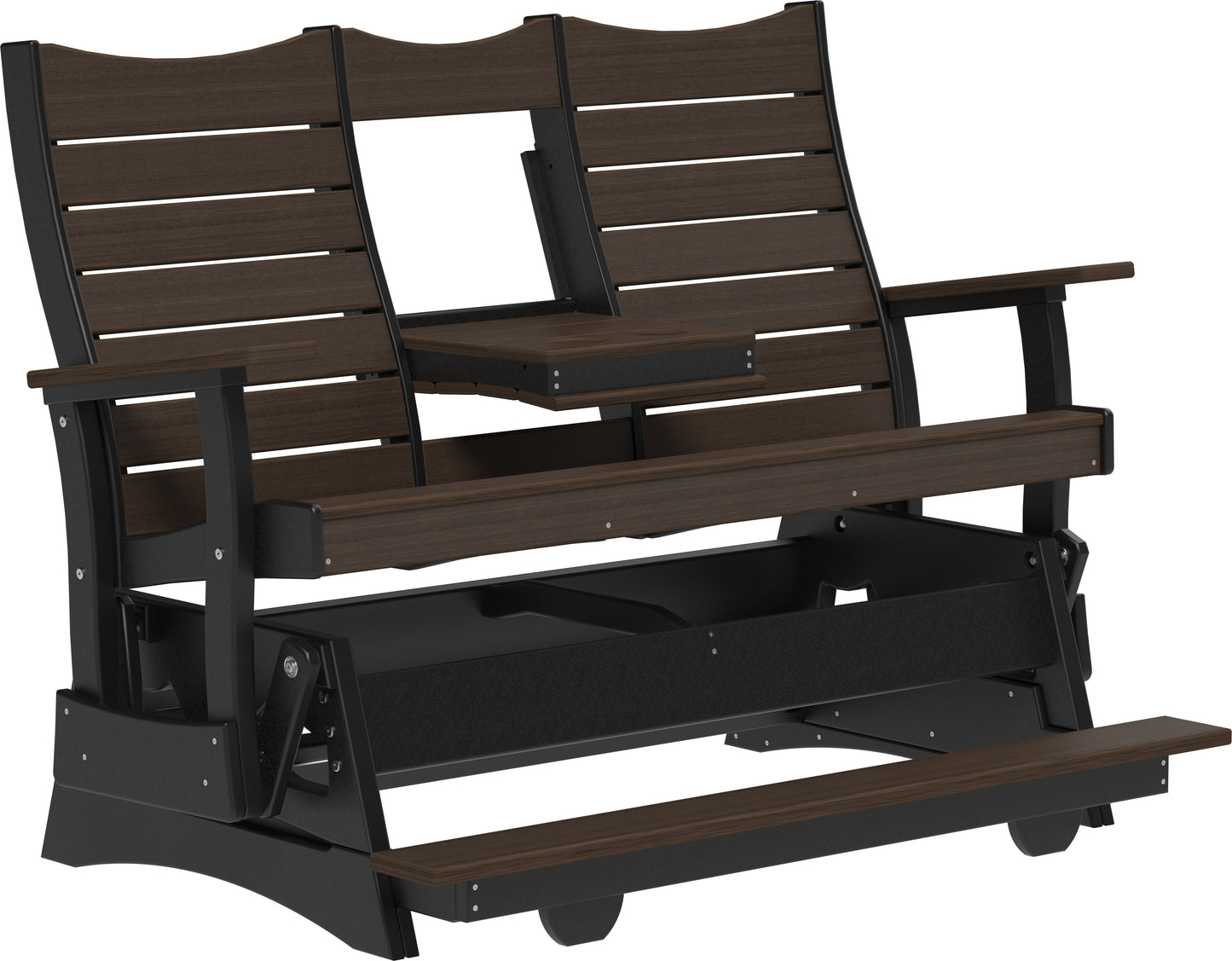 5' Contour Balcony Glider Brazilian Walnut & Black