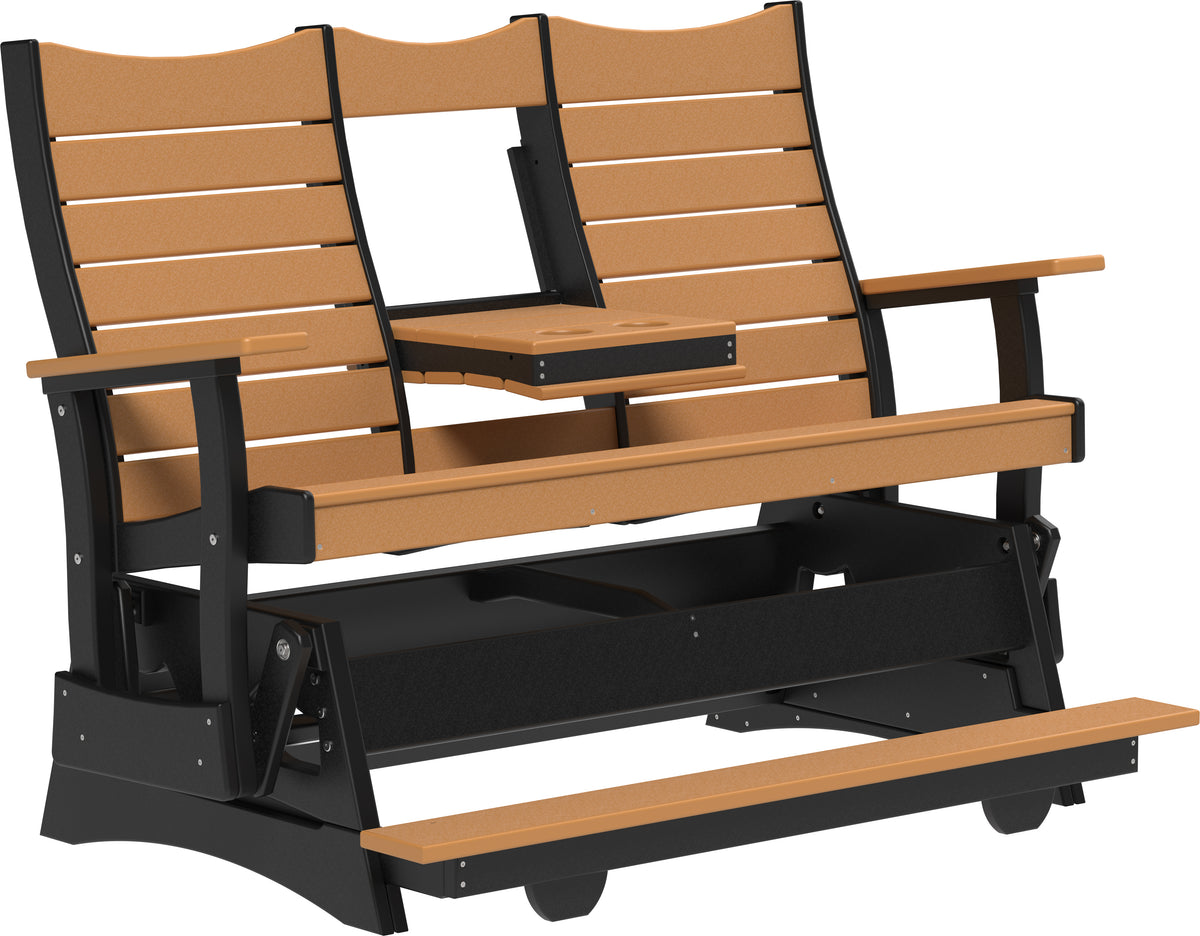 5' Contour Balcony Glider Cedar & Black