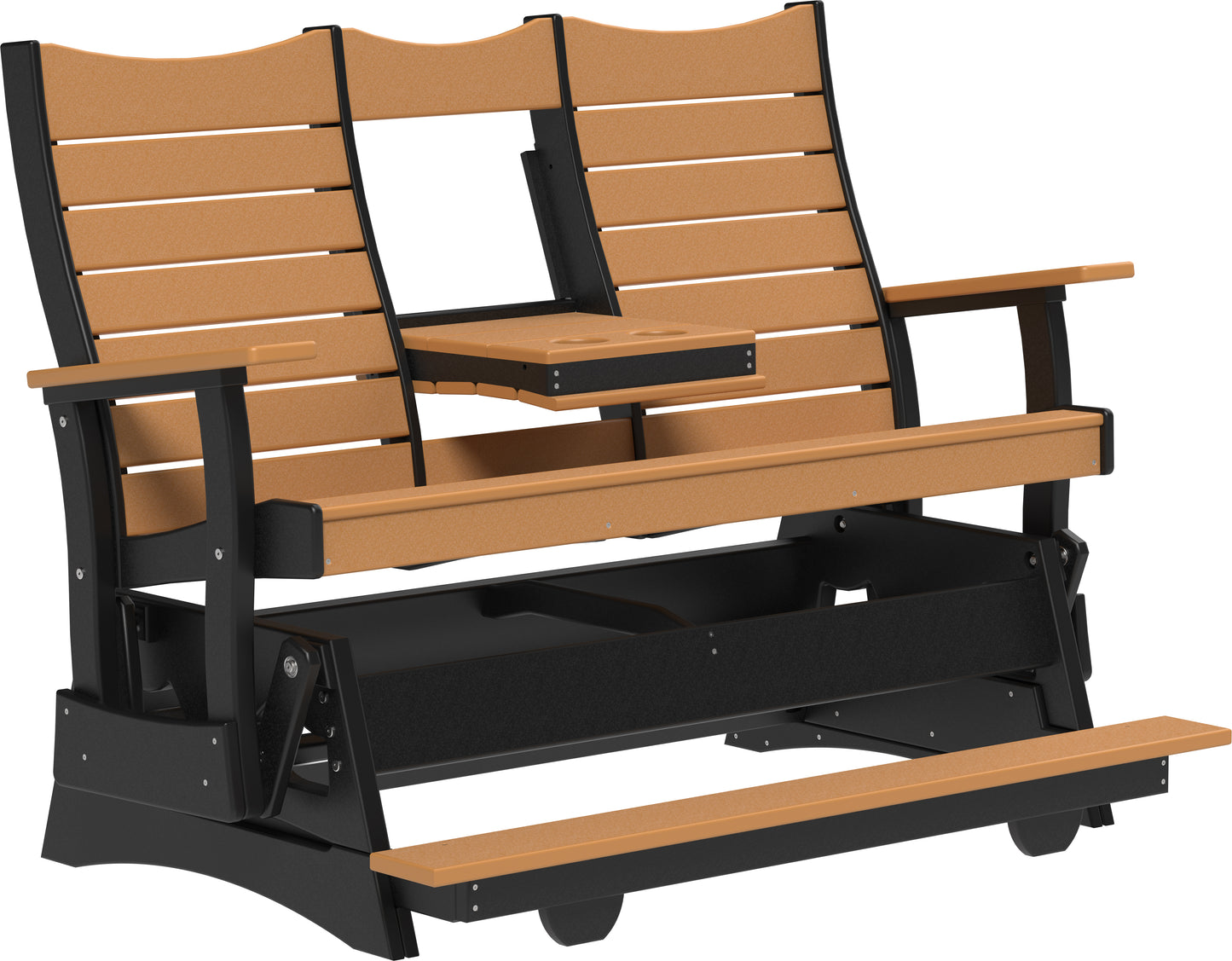 5' Contour Balcony Glider Cedar & Black