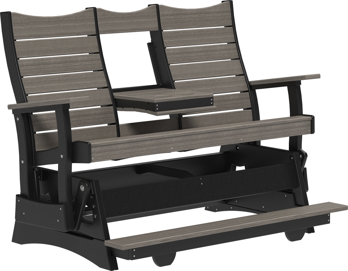 5' Contour Balcony Glider Coastal Gray & Black
