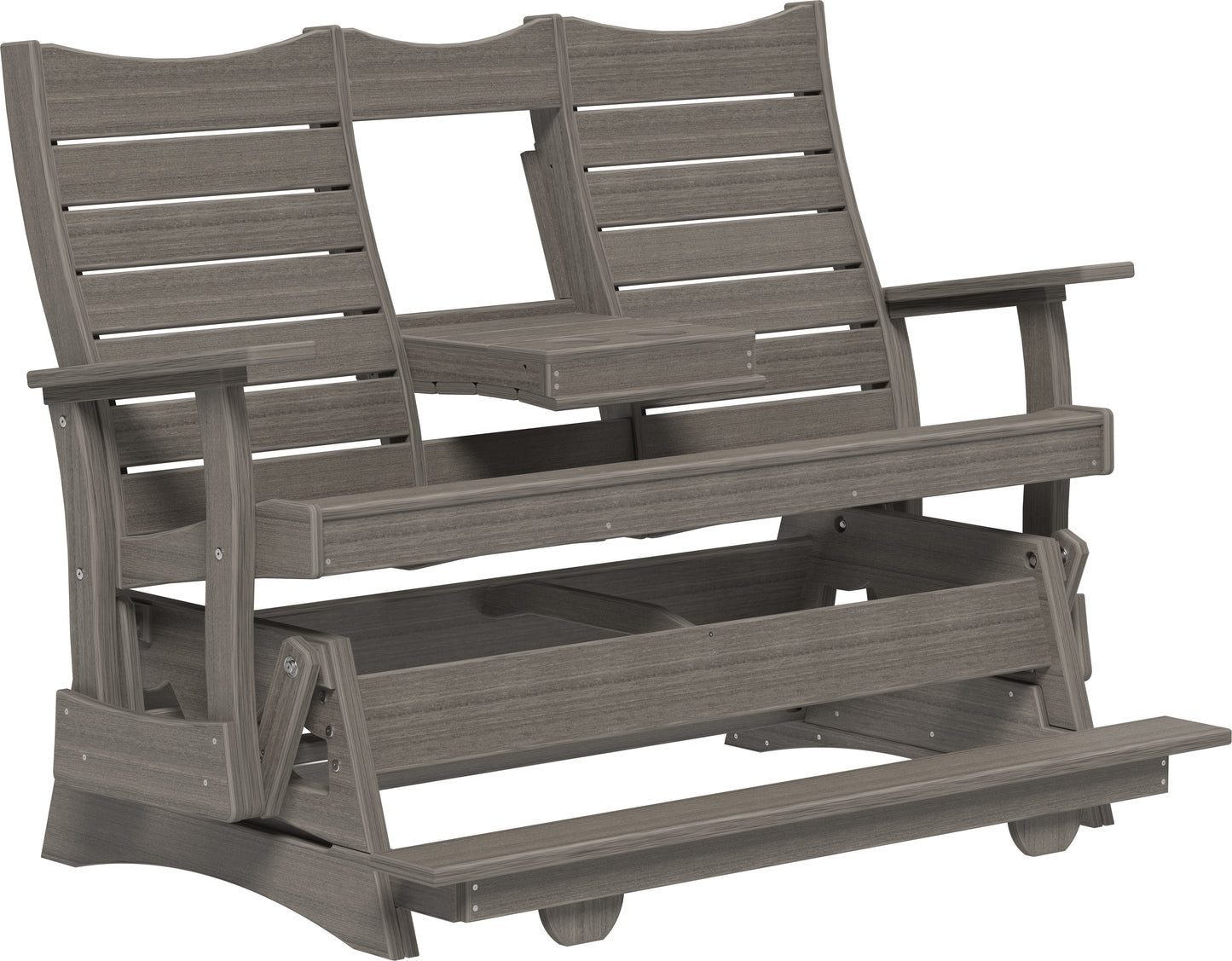 5' Contour Balcony Glider Coastal Gray