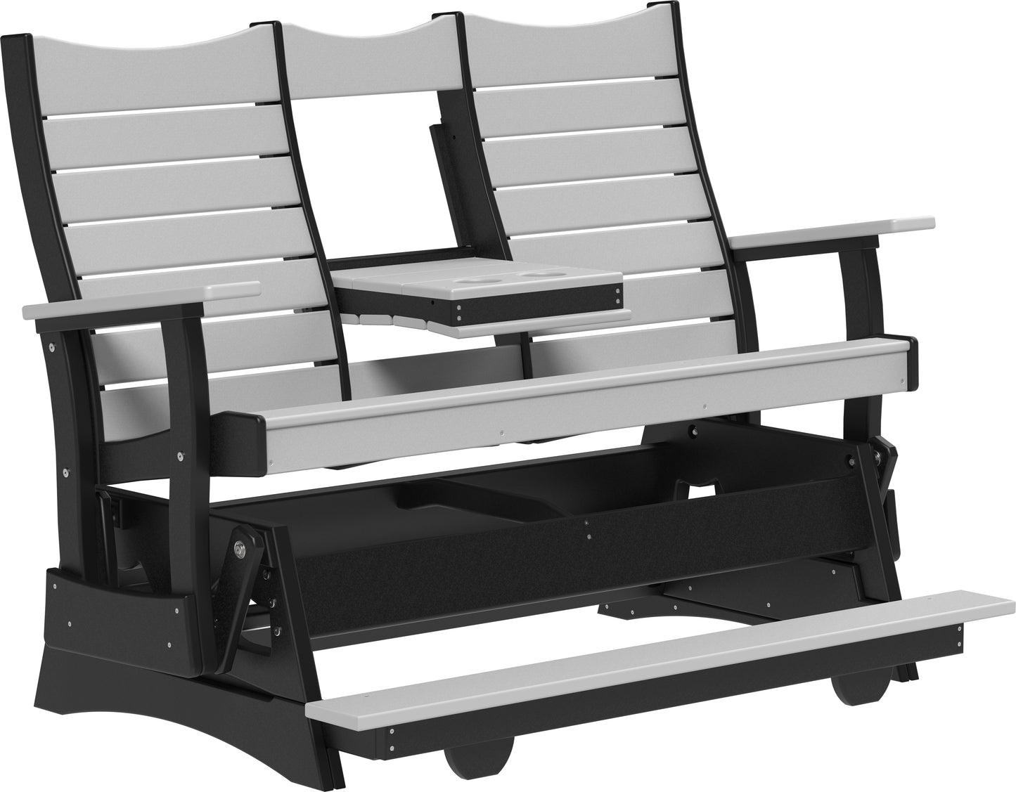 5' Contour Balcony Glider Dove Gray & Black