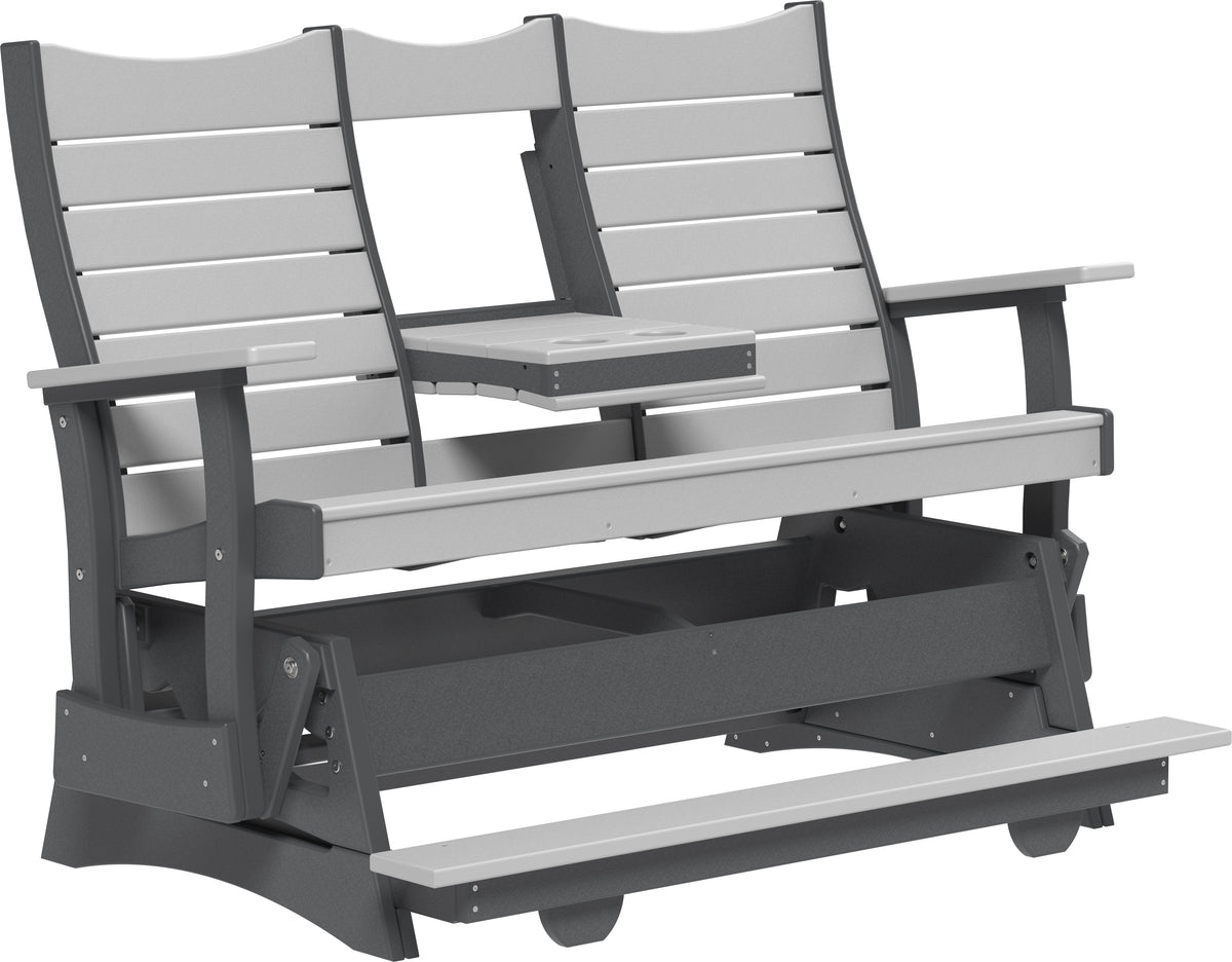 5' Contour Balcony Glider Dove Gray & Slate