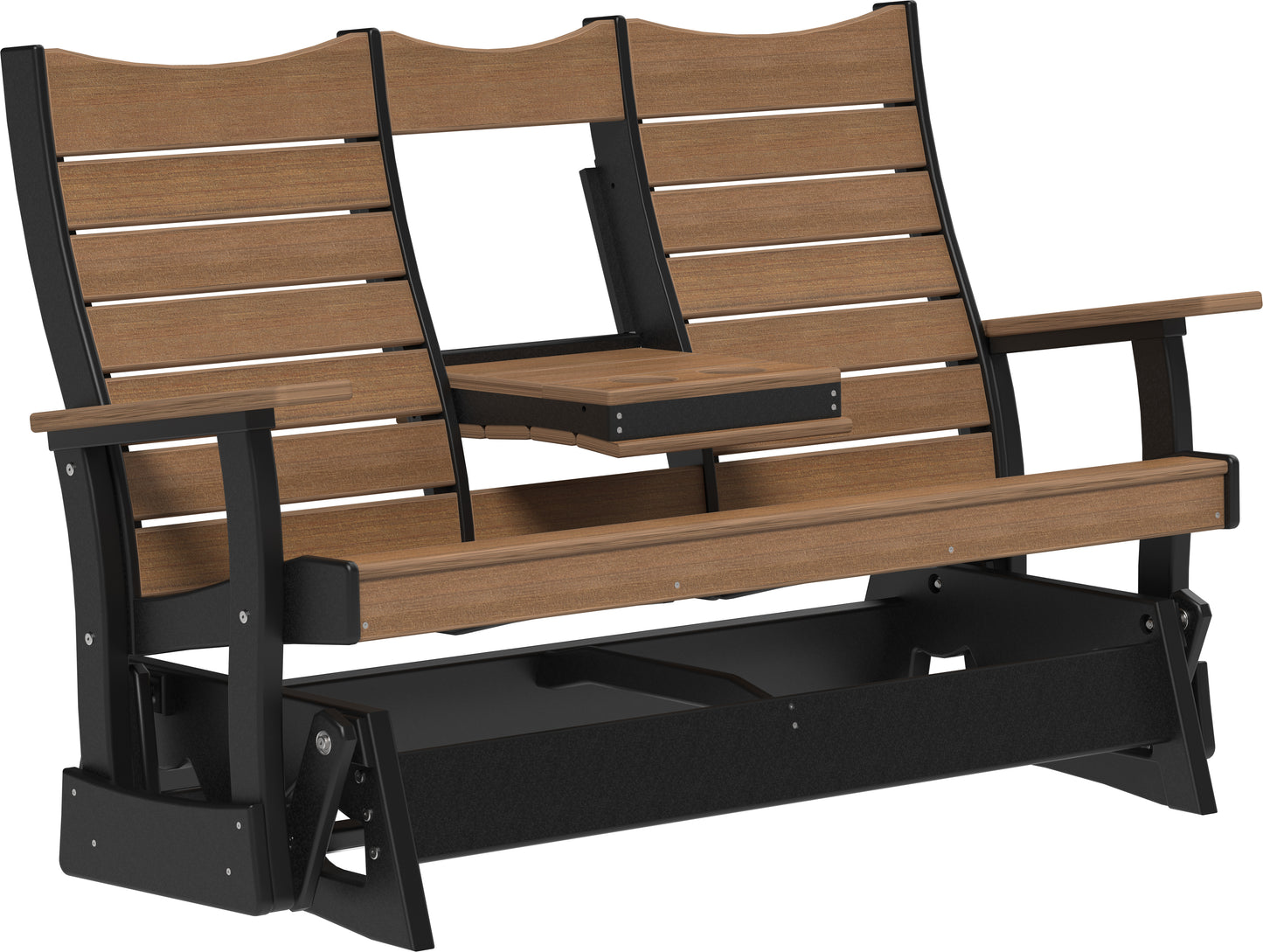 5' Contour Glider Antique Mahogany & Black