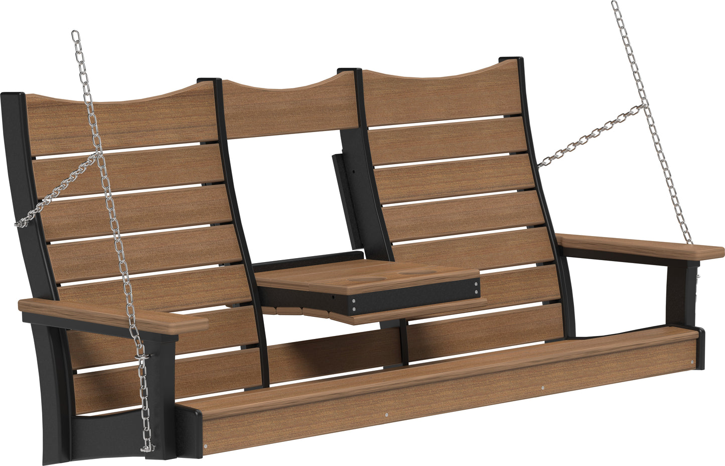 5' Contour Poly Swing Antique Mahogany & Black