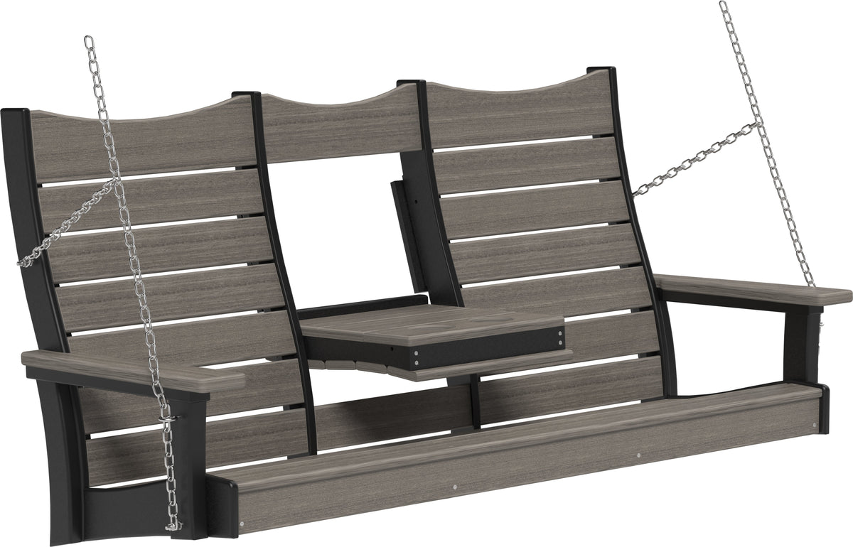 5' Contour Poly Swing Coastal Gray & Black