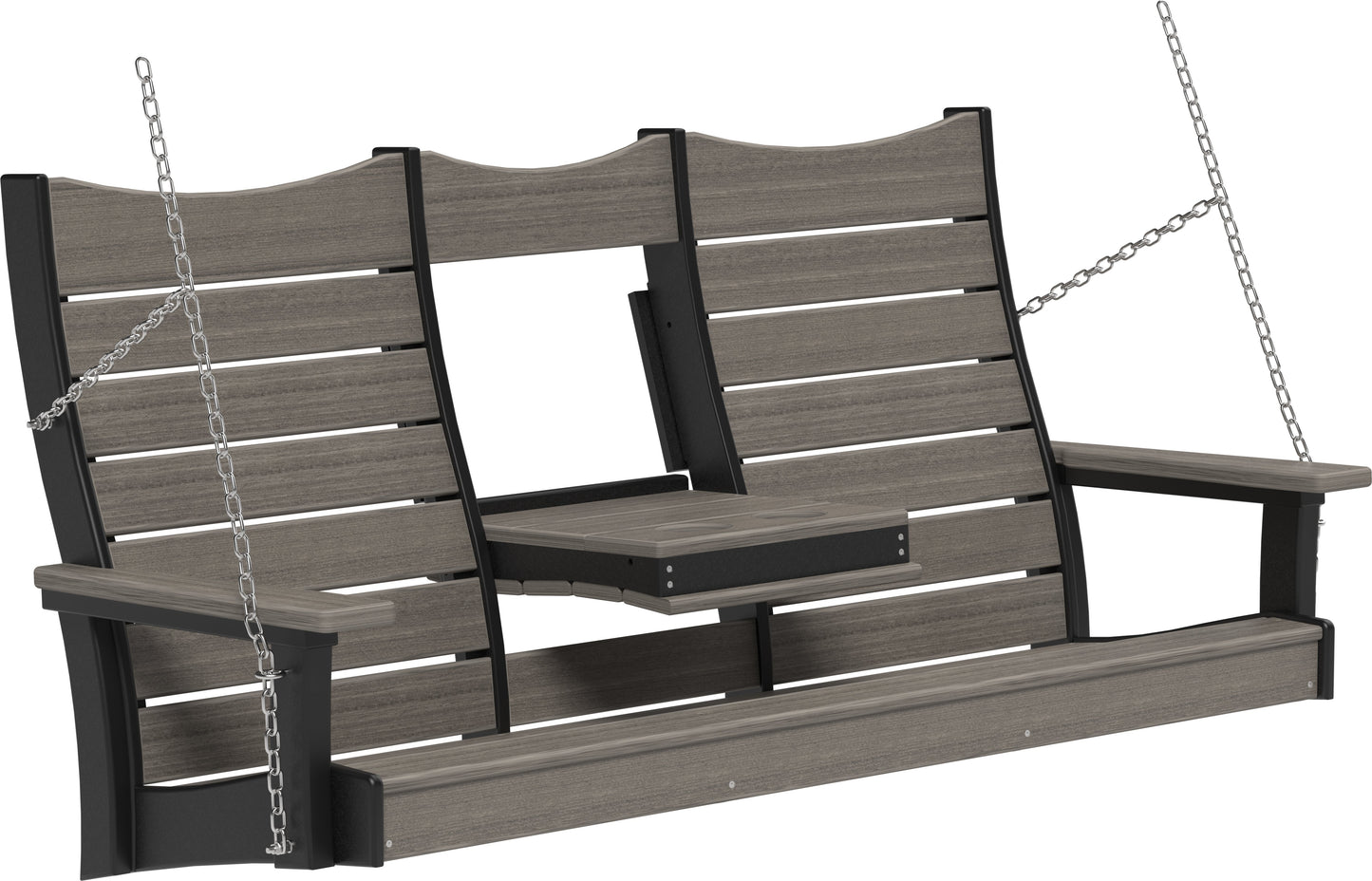 5' Contour Poly Swing Coastal Gray & Black