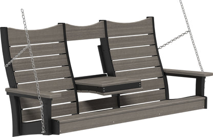 5' Contour Poly Swing Coastal Gray & Black