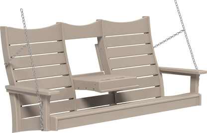5' Contour Poly Swing Weatherwood