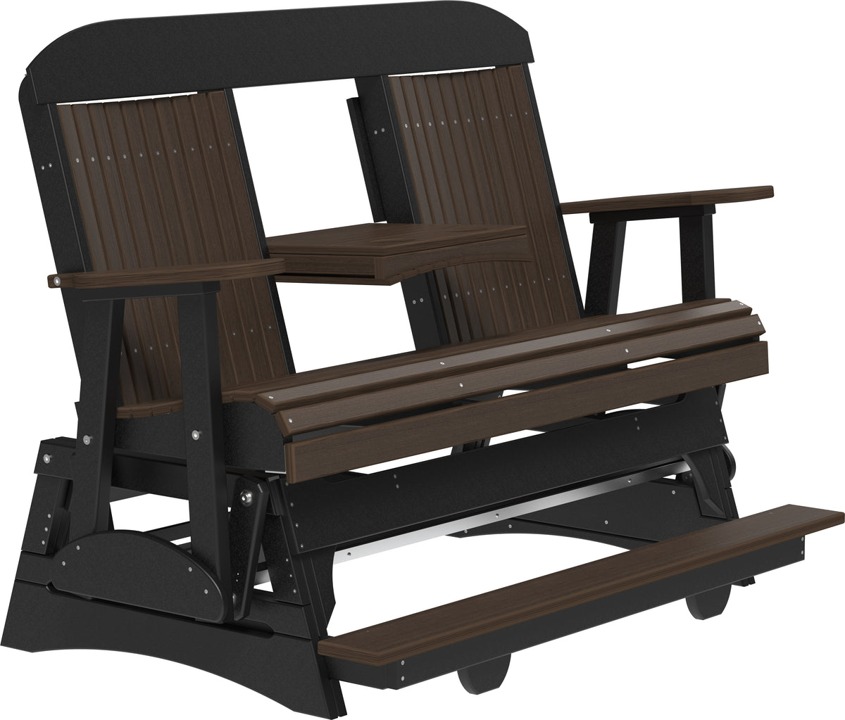 5' Classic Balcony Glider Brazilian Walnut & Black