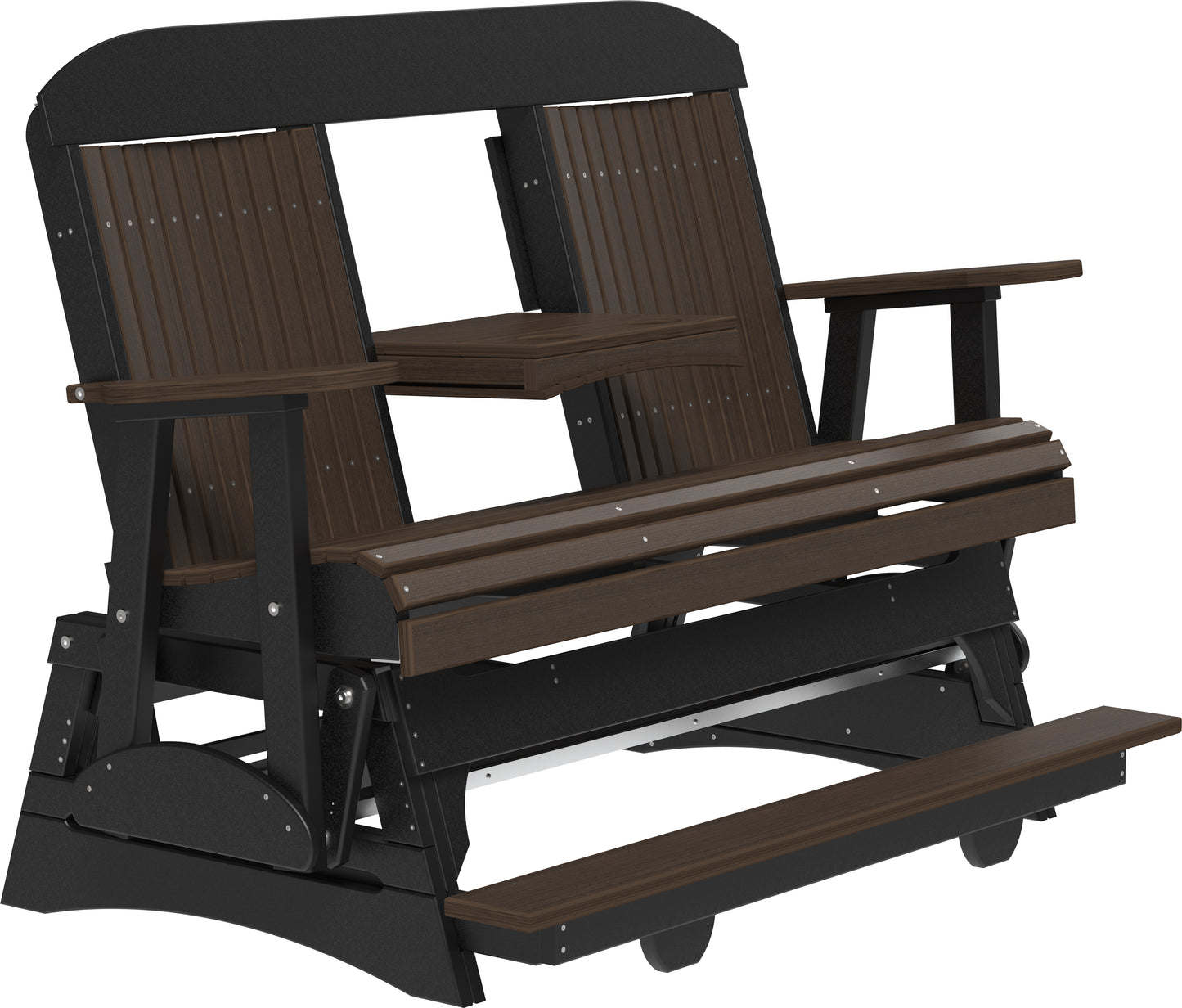 5' Classic Balcony Glider Brazilian Walnut & Black