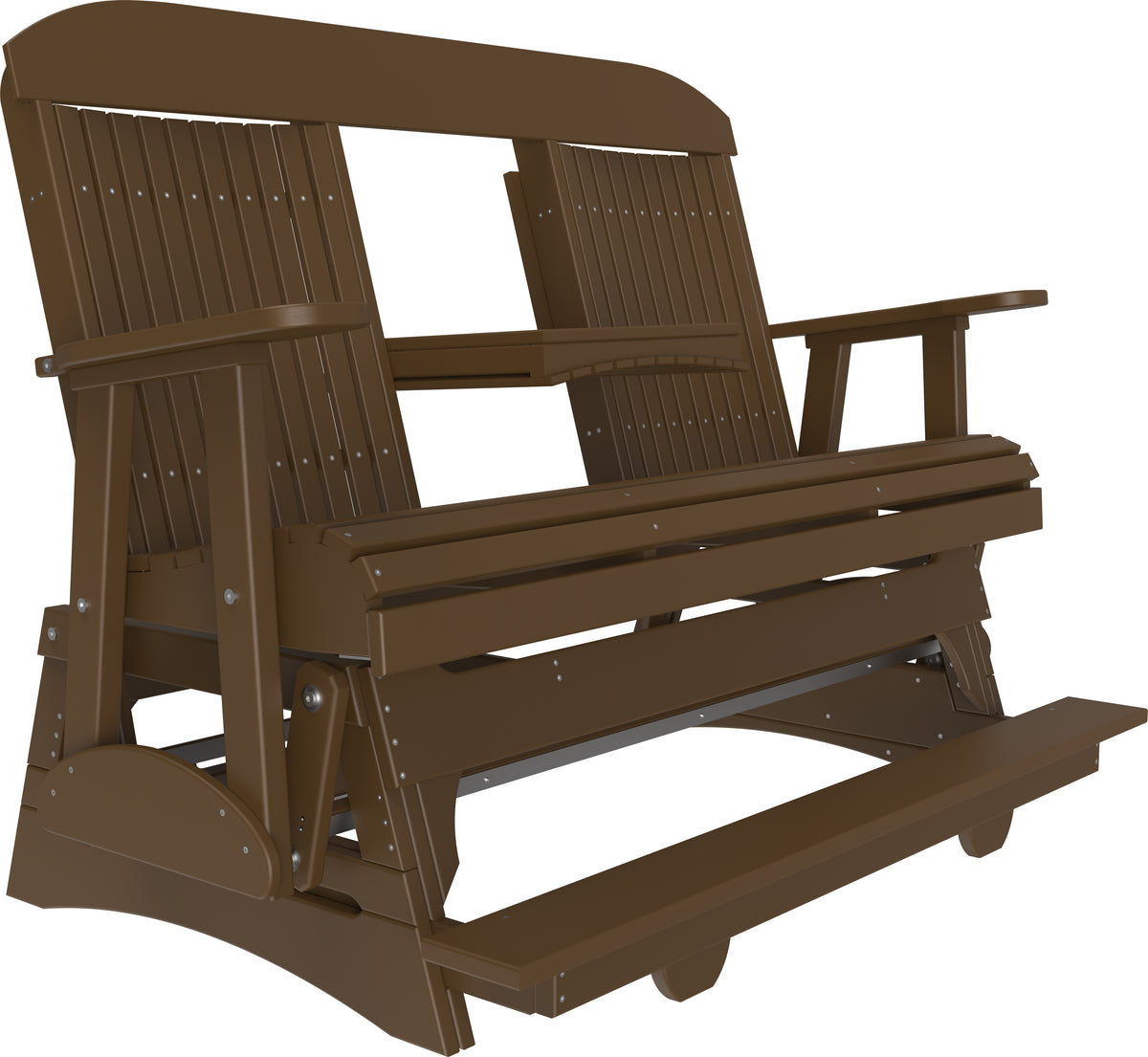 5' Classic Balcony Glider Chestnut Brown