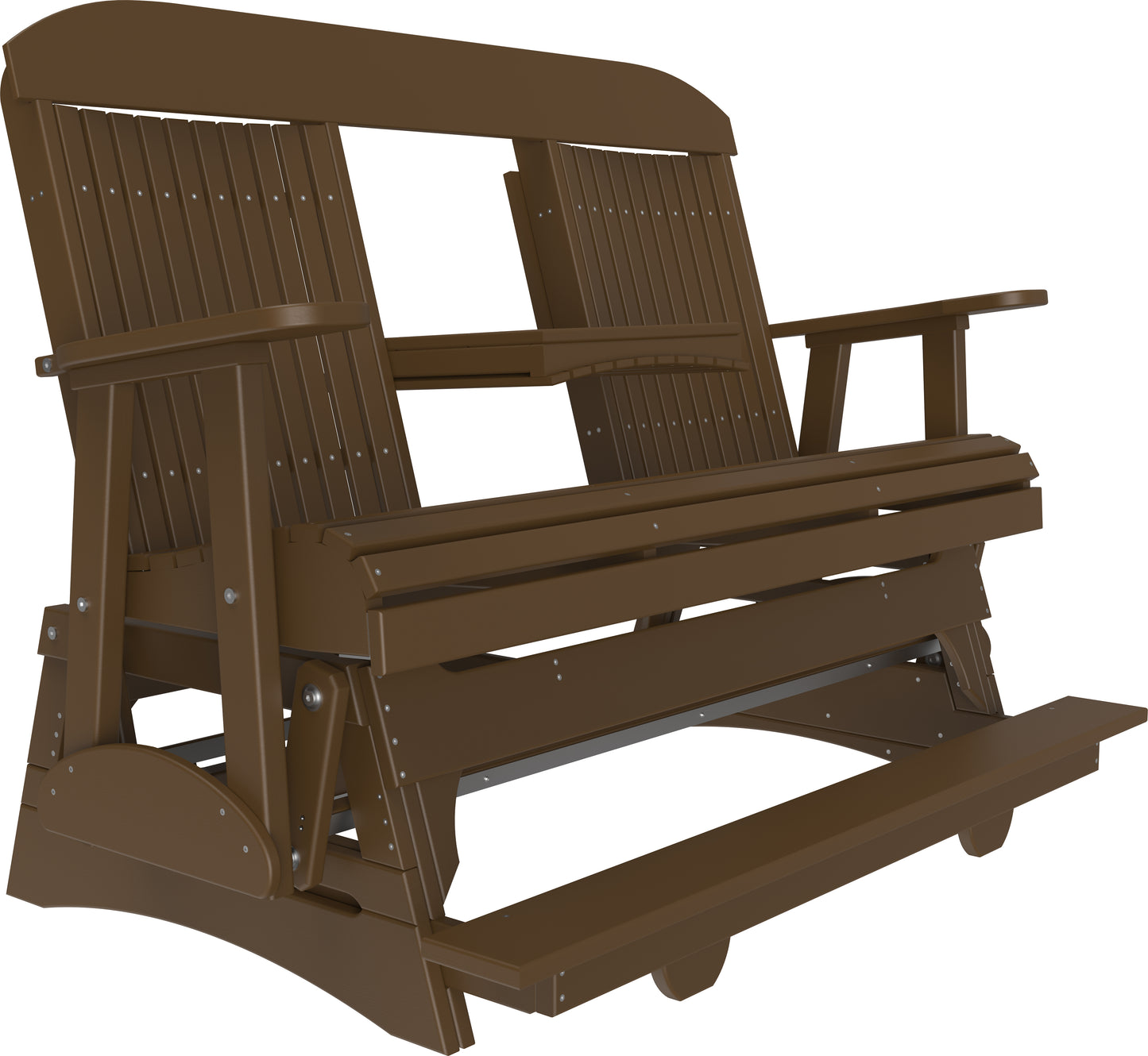 5' Classic Balcony Glider Chestnut Brown