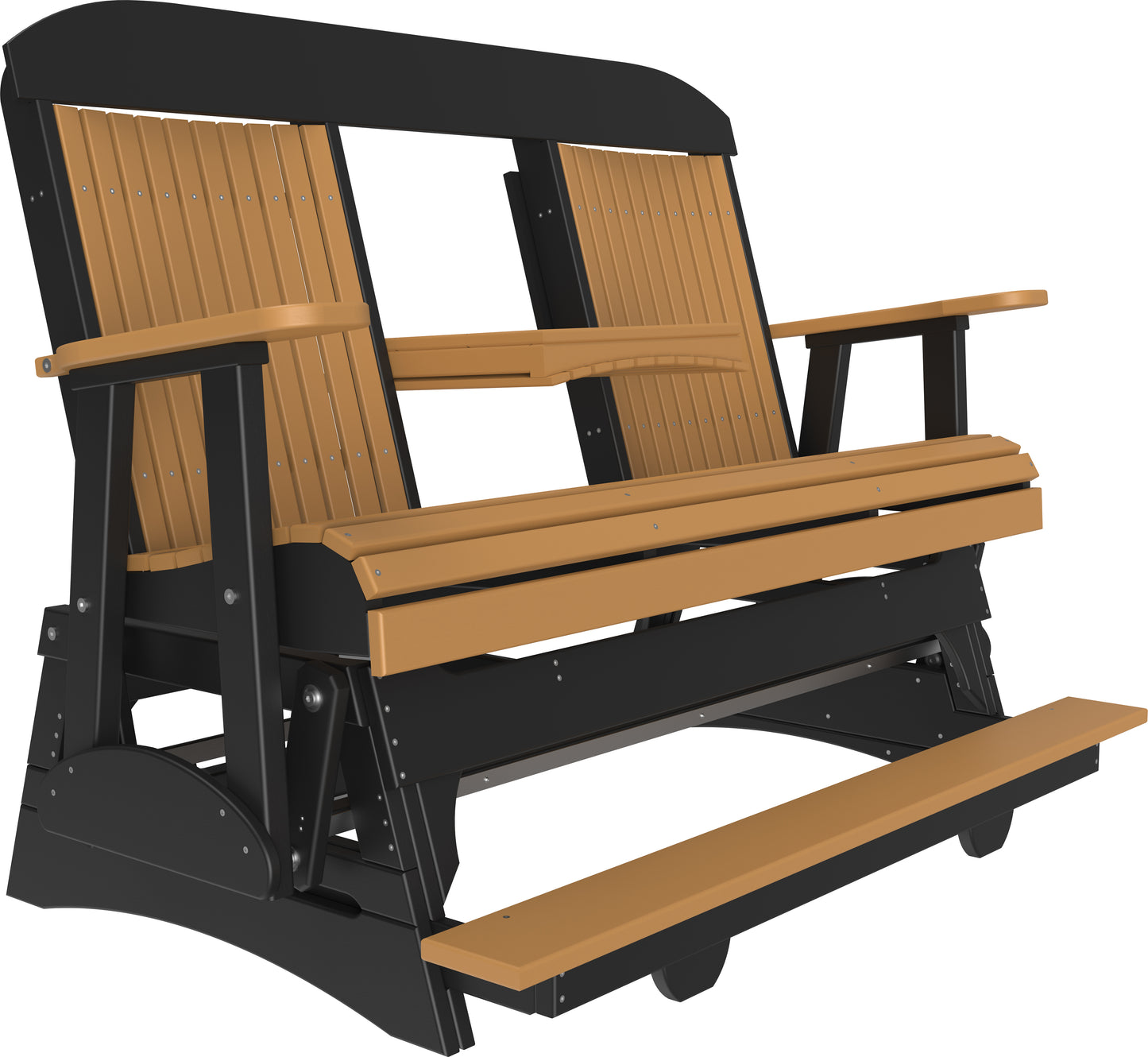 5' Classic Balcony Glider Cedar & Black