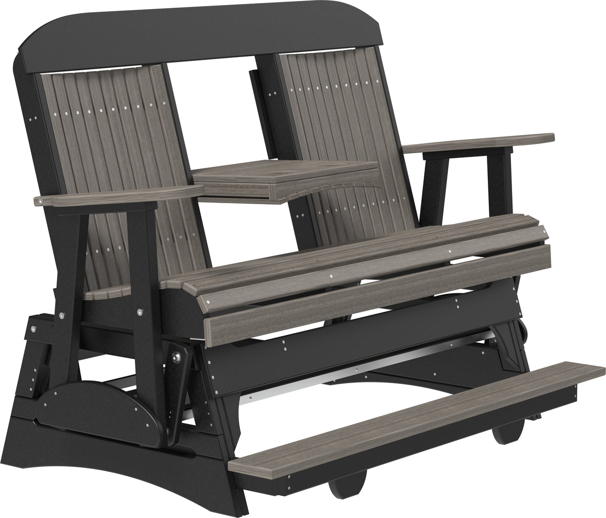 5' Classic Balcony Glider Coastal Gray & Black