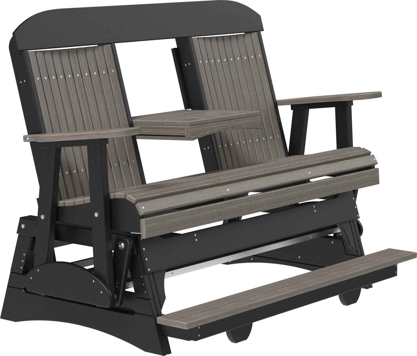 5' Classic Balcony Glider Coastal Gray & Black