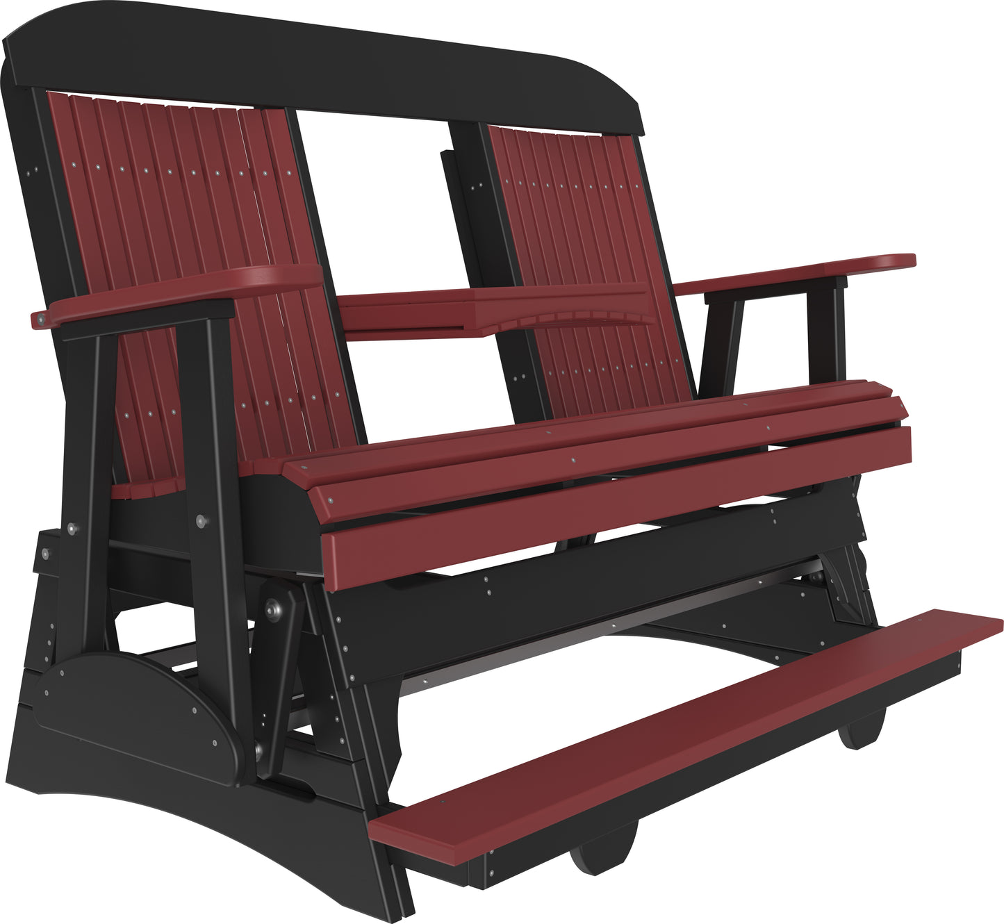 5' Classic Balcony Glider Cherrywood & Black