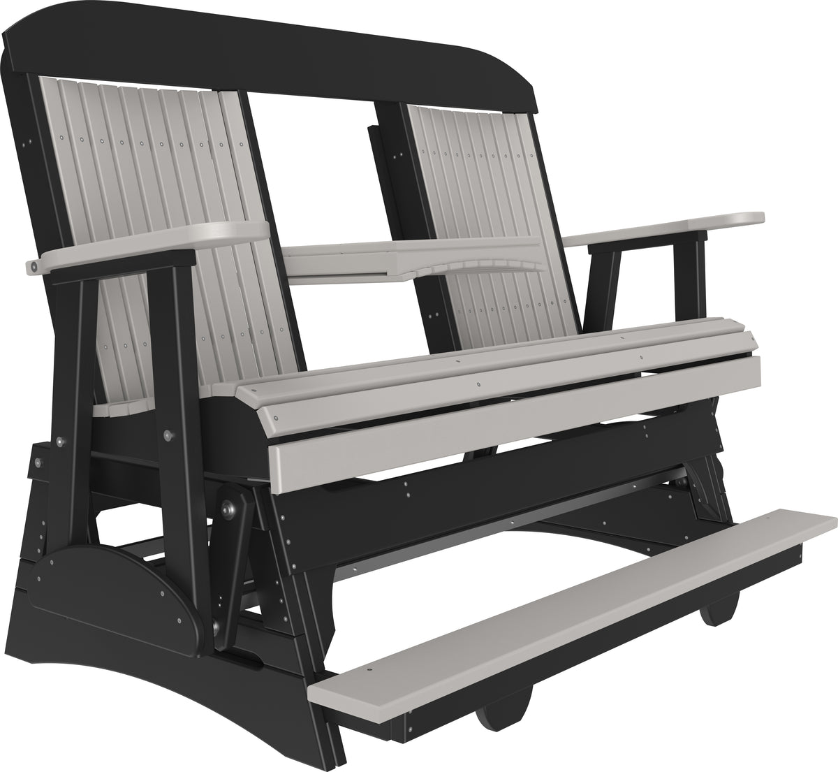 5' Classic Balcony Glider Dove Gray & Black
